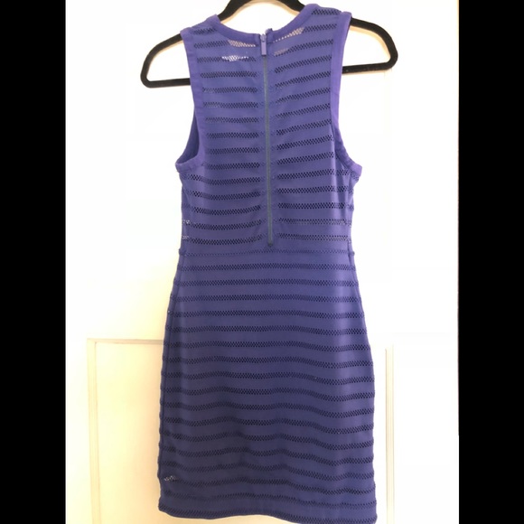 Purple stripe net bodycon dress - Picture 2 of 2